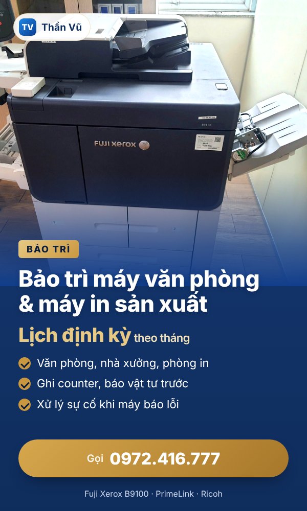 Bảo trì máy photocopy, máy in sản xuất