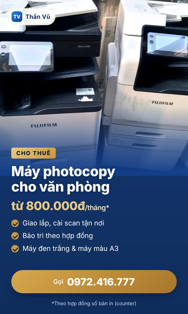 Cho thuê máy photocopy tại Hà Nội theo hợp đồng counter