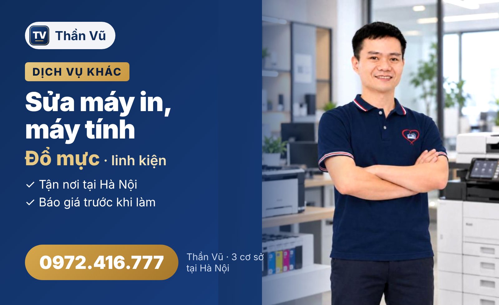 Sửa máy in, máy tính, đổ mực tại Hà Nội