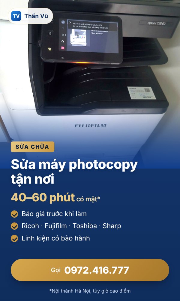 Sửa máy photocopy tận nơi Hà Nội
