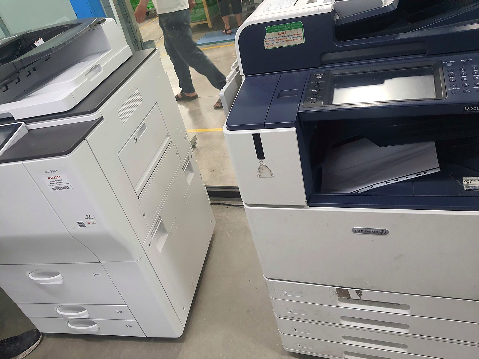 Ricoh MP 7503 và Fuji Xerox DocuCentre tại nhà máy